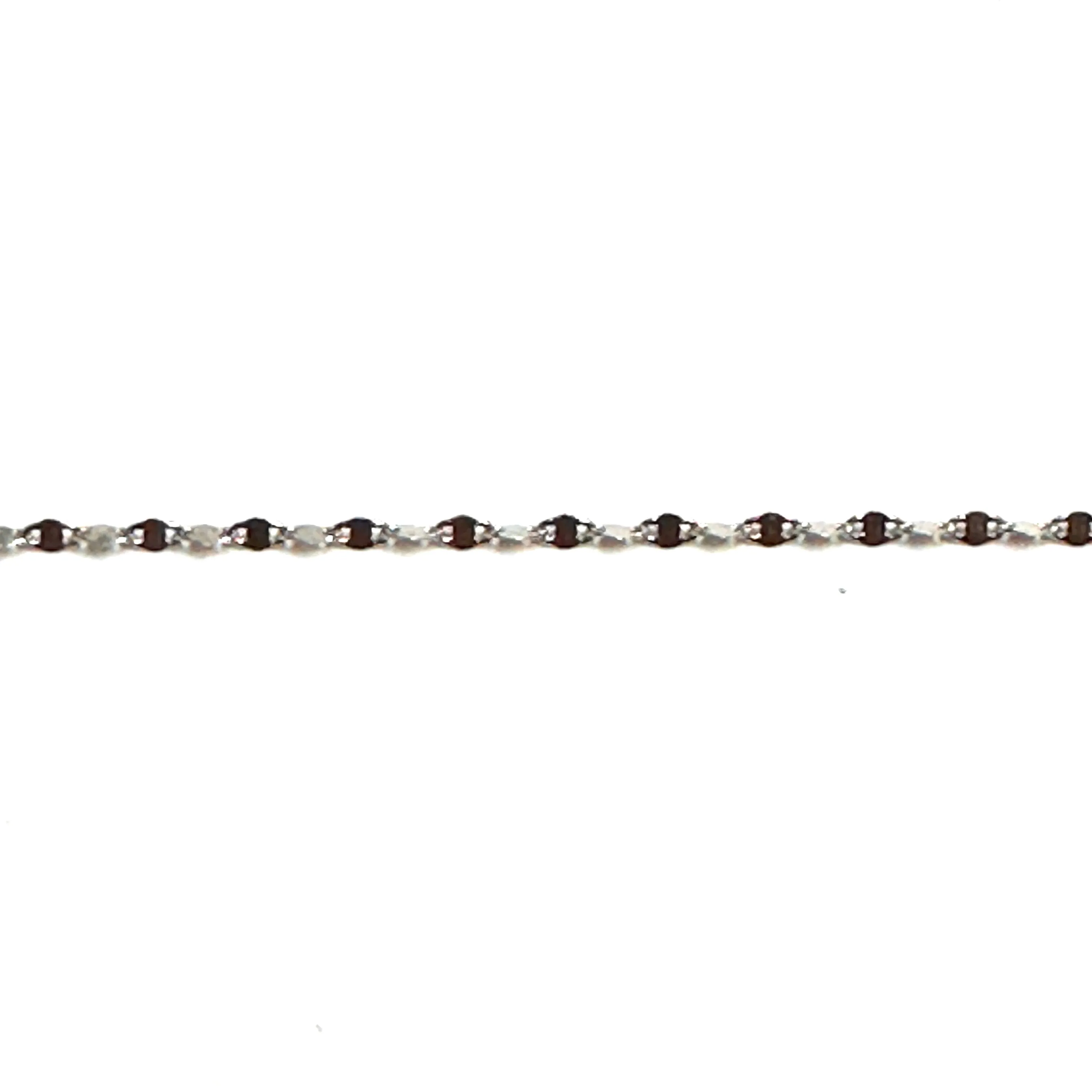 10K White Gold (1.2mm) Mirror Chain 18"