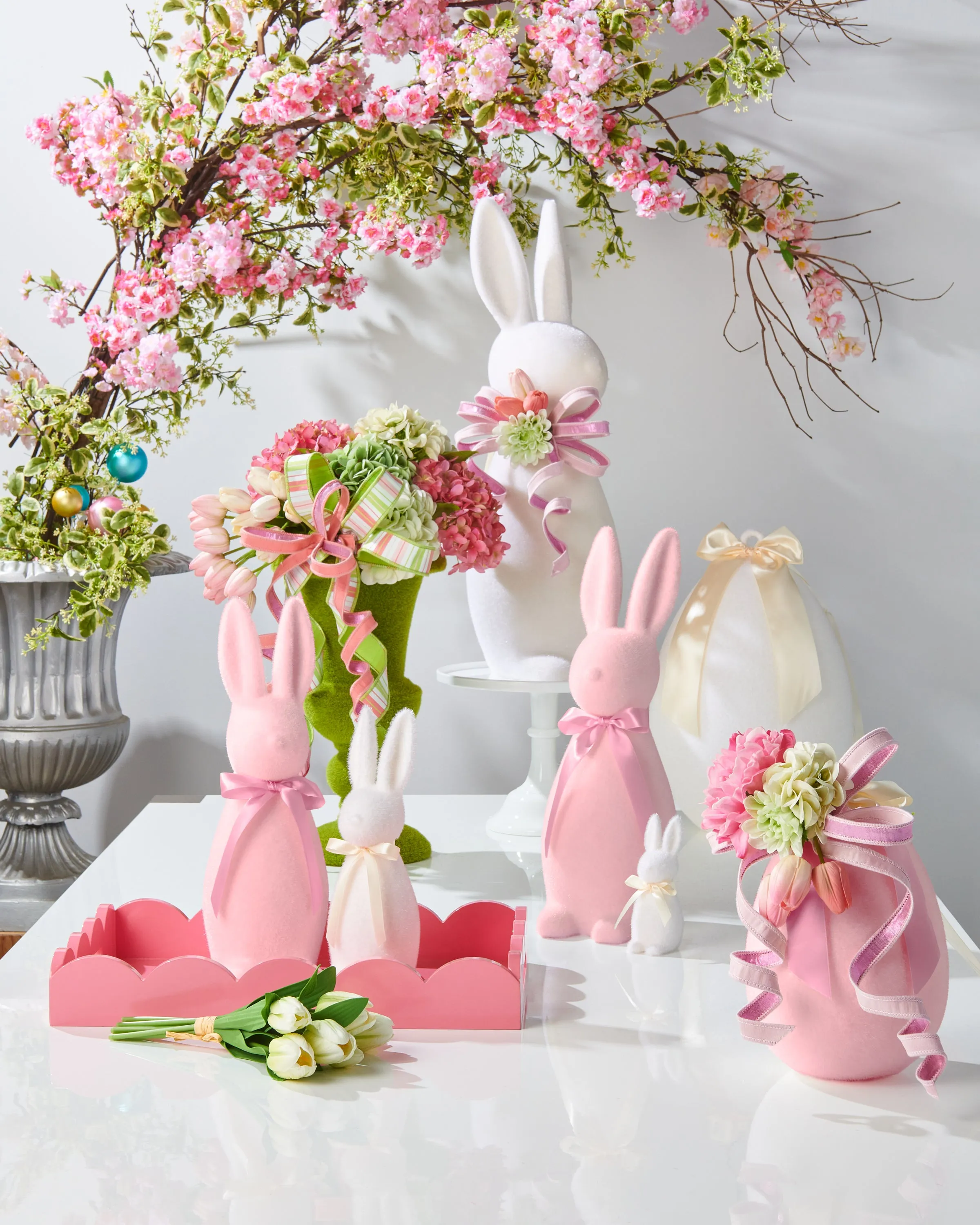 10" Flocked Bow Eggs