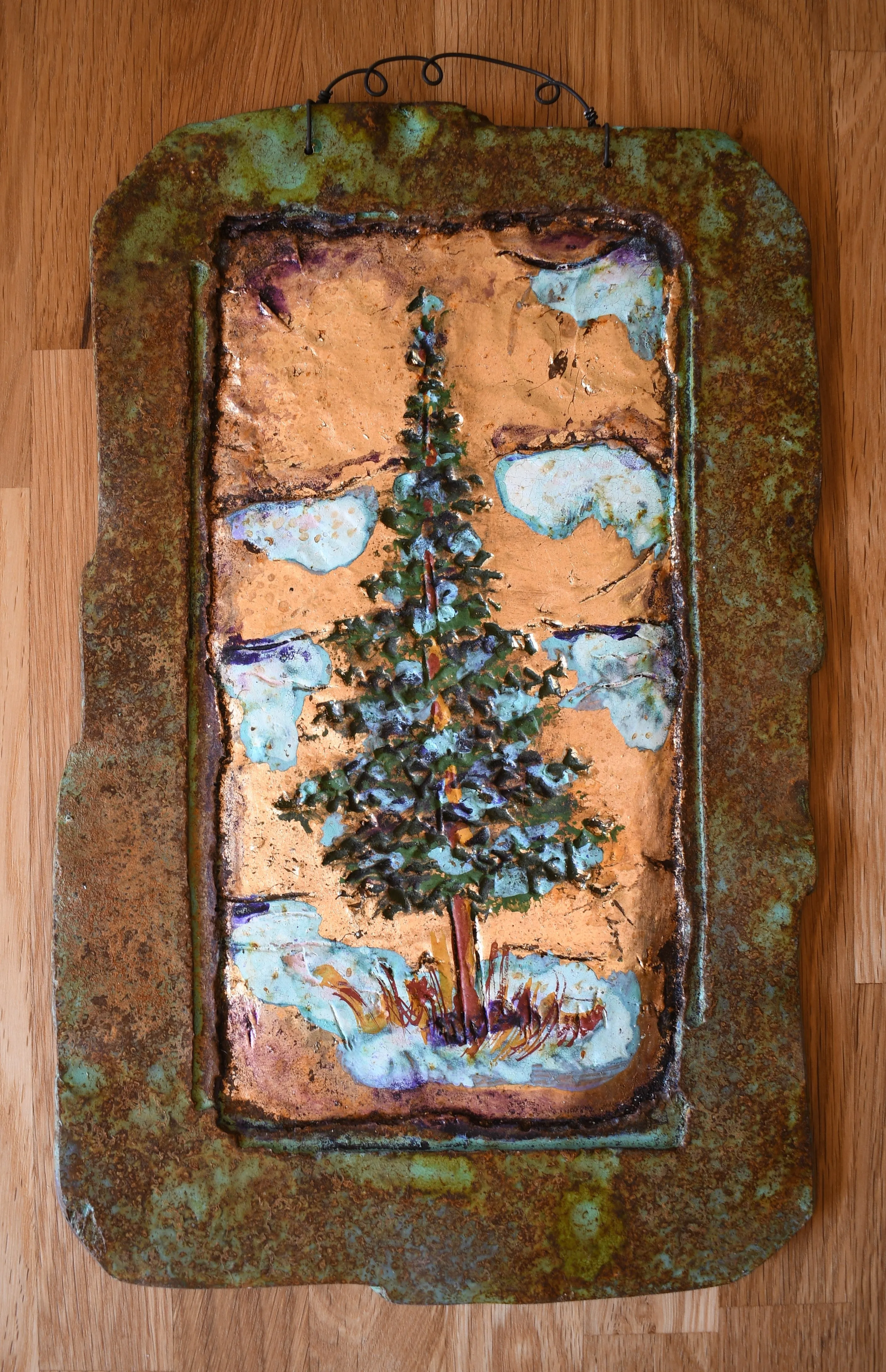 10x15 Pine Stone Decor