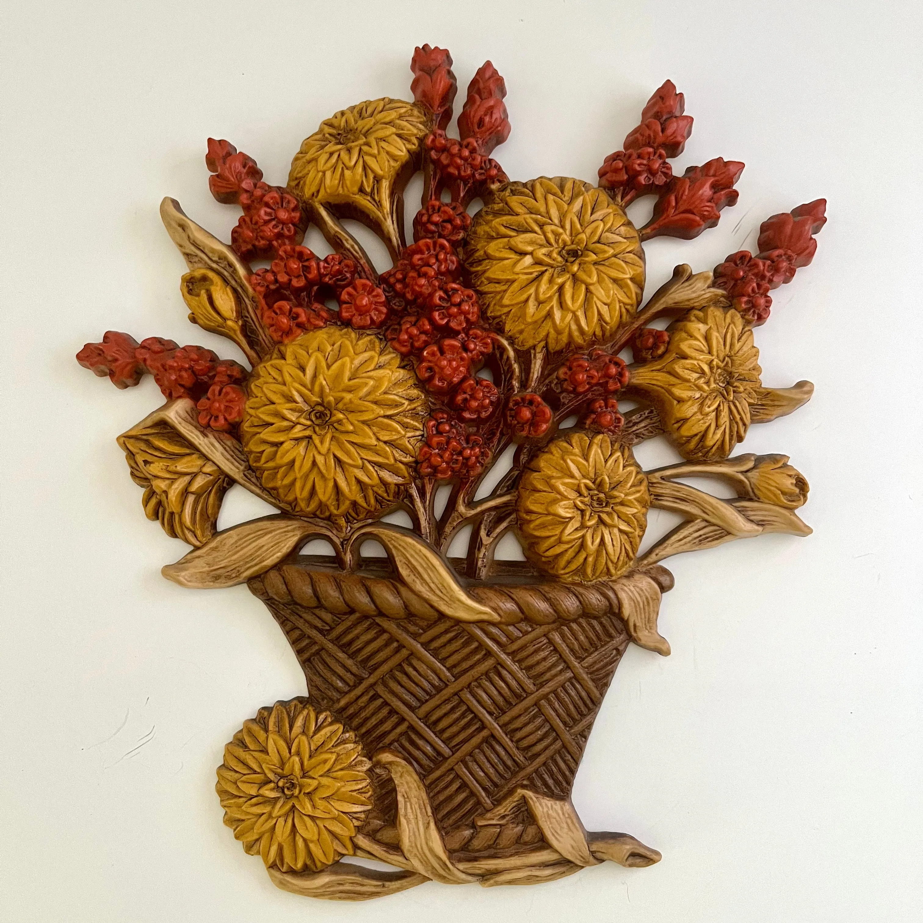 1977 Burwood Wall Decor Autumn Floral Wall Plaques