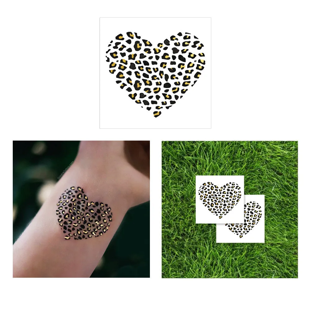 2 PACK Cheetah Heart