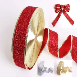 2M Glitter Ribbon Party Home Wedding DIY Decoration