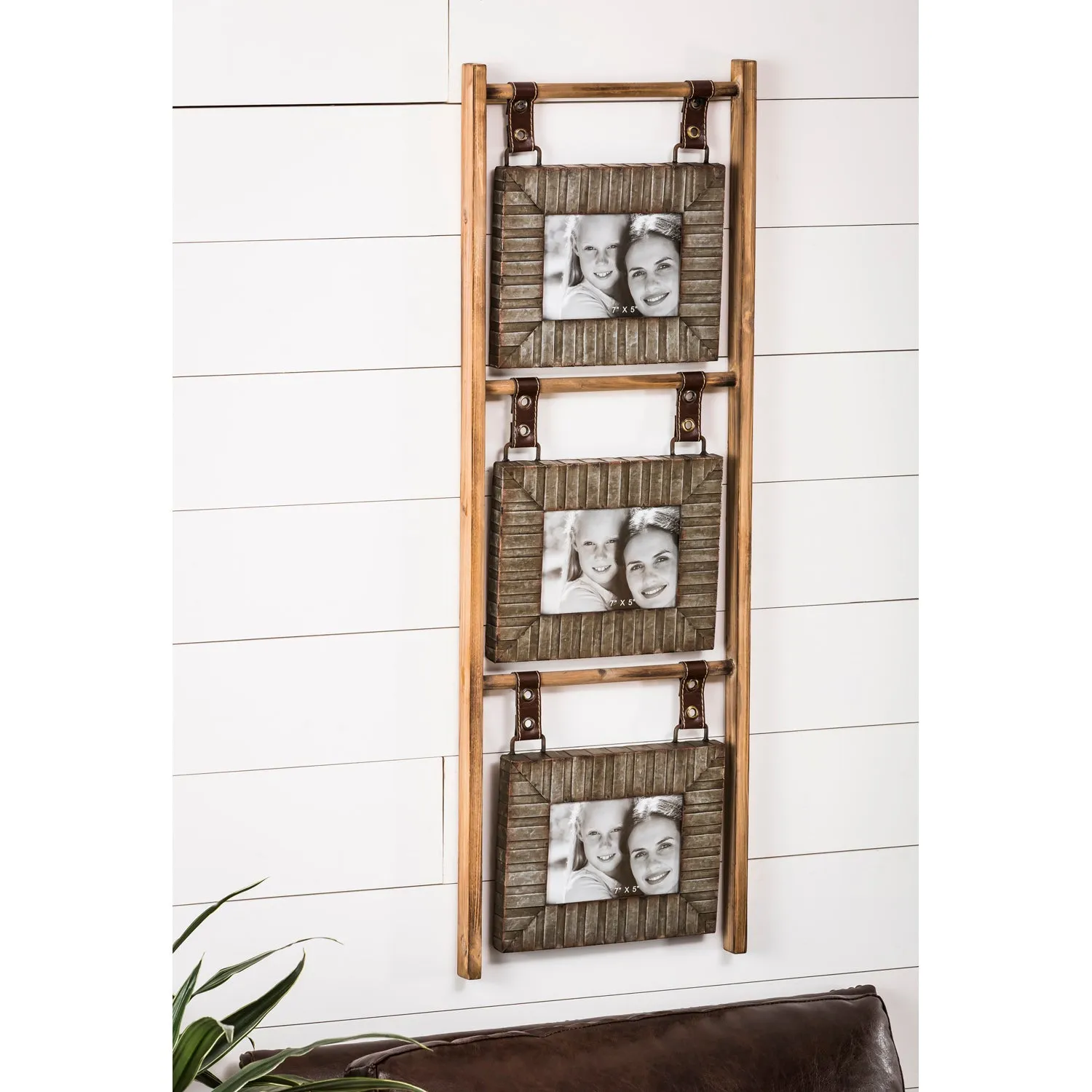 3 Wood and Metal Hanging Wall Frames,6pf30001