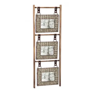 3 Wood and Metal Hanging Wall Frames,6pf30001
