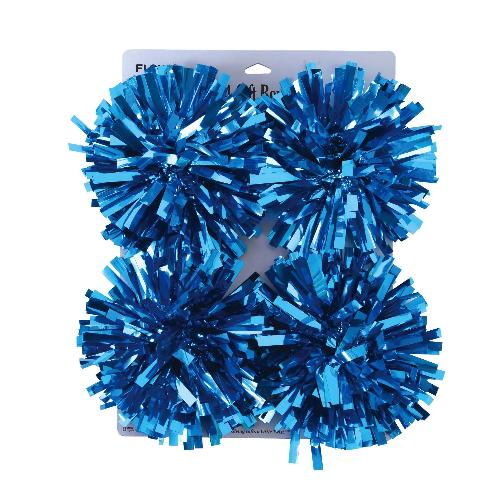 4Pk 5" Metallic Tinsel Bow