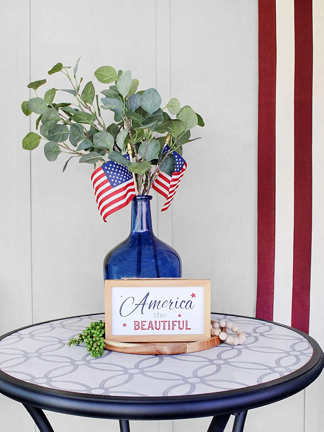 4th of July Signs, Set of 2 Decorative Wood Americana Patriotic Signs (Case of 30)