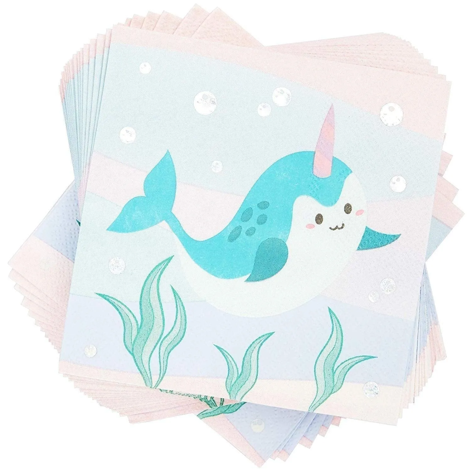50x Cocktail Napkins For Kids Birthday Party Dinner Decorative 5