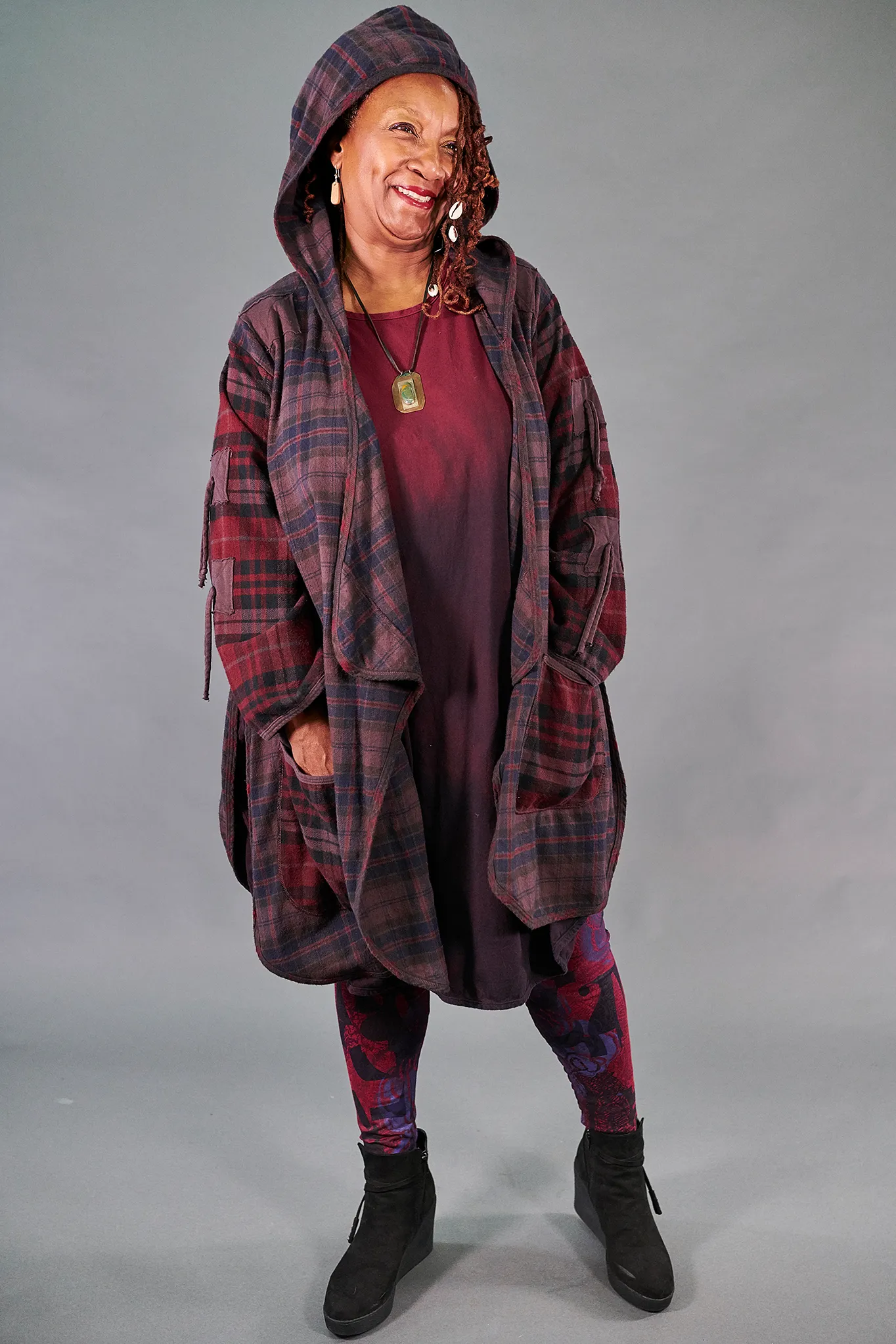 5104 Plaid Flannel Jacket-Peat-U