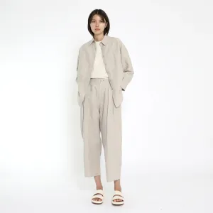 7115 by Szeki Oatmeal Linen Spring Dolman Shirt