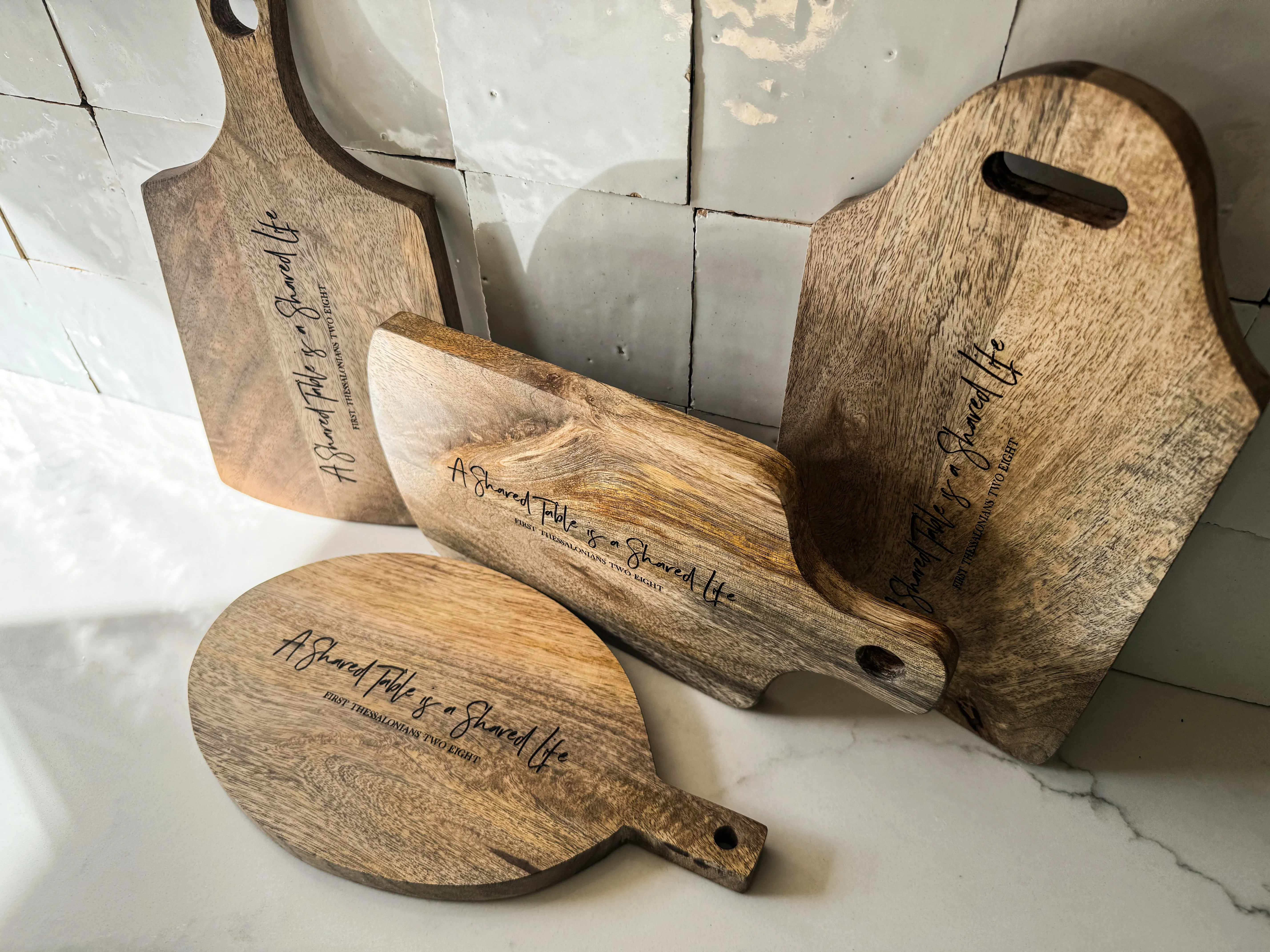 A Shared Table Serving Board