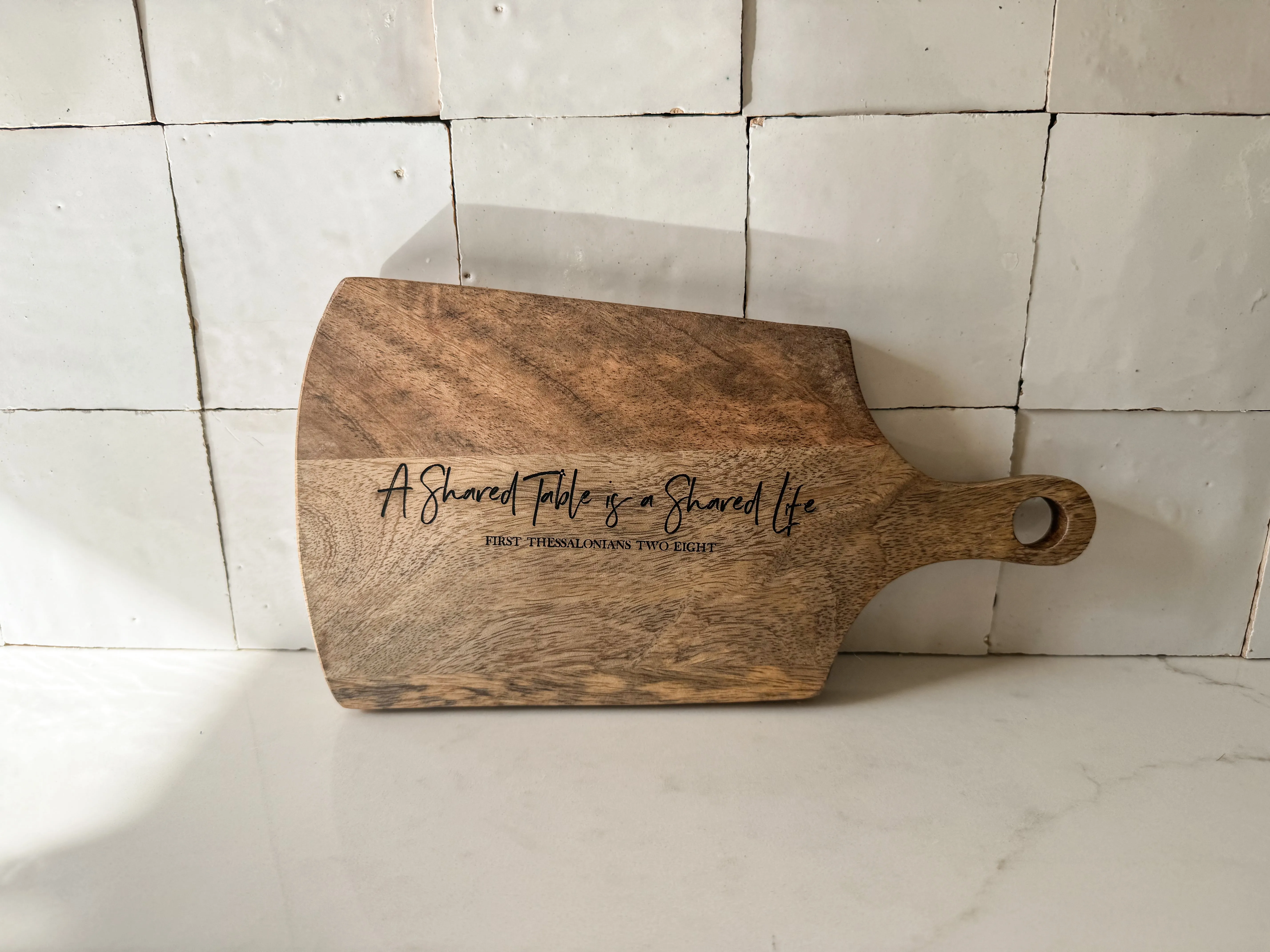 A Shared Table Serving Board