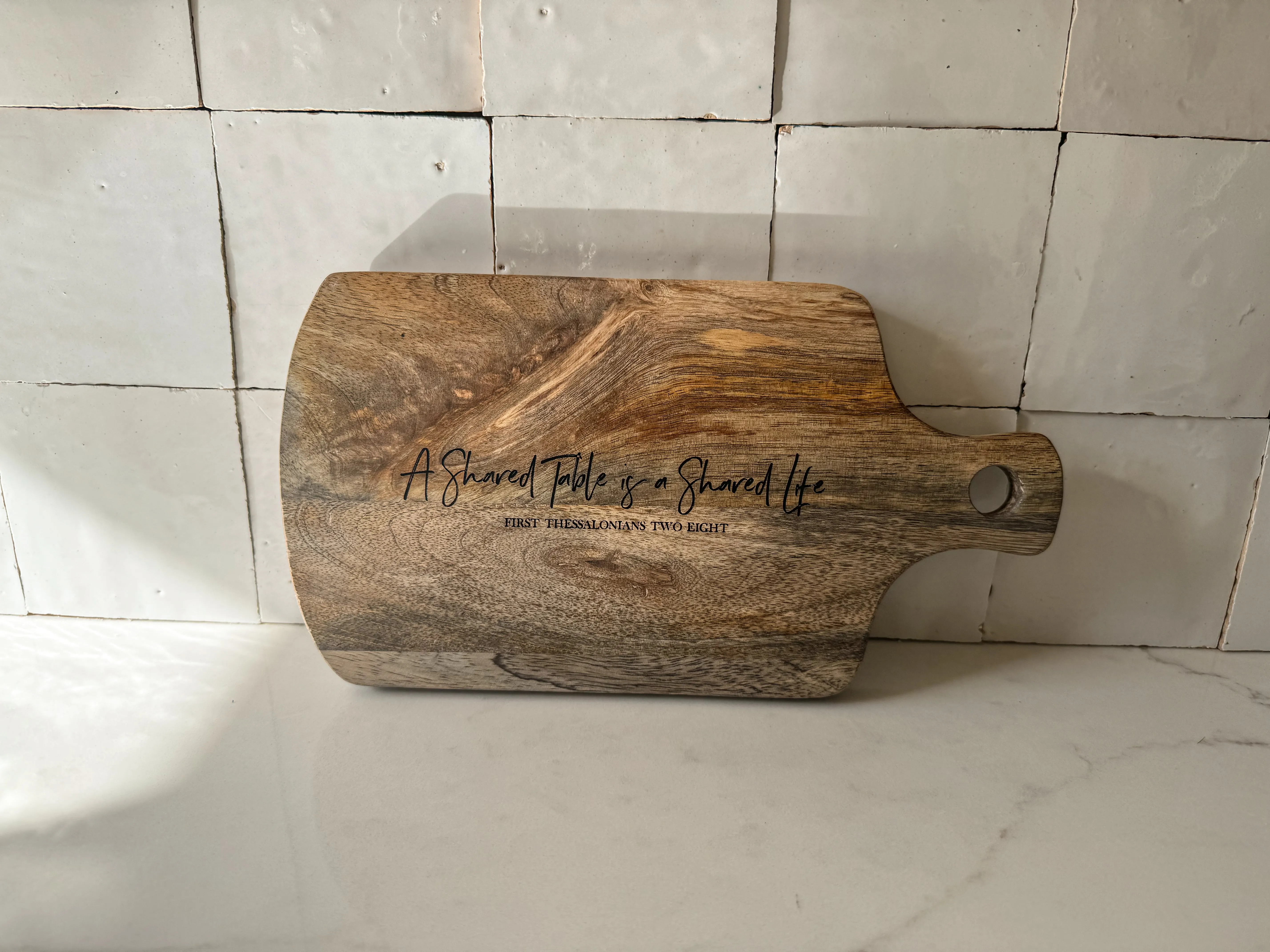 A Shared Table Serving Board