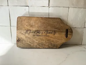 A Shared Table Serving Board