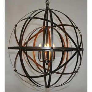 Alchemy Chandelier, Black Metal by Noir