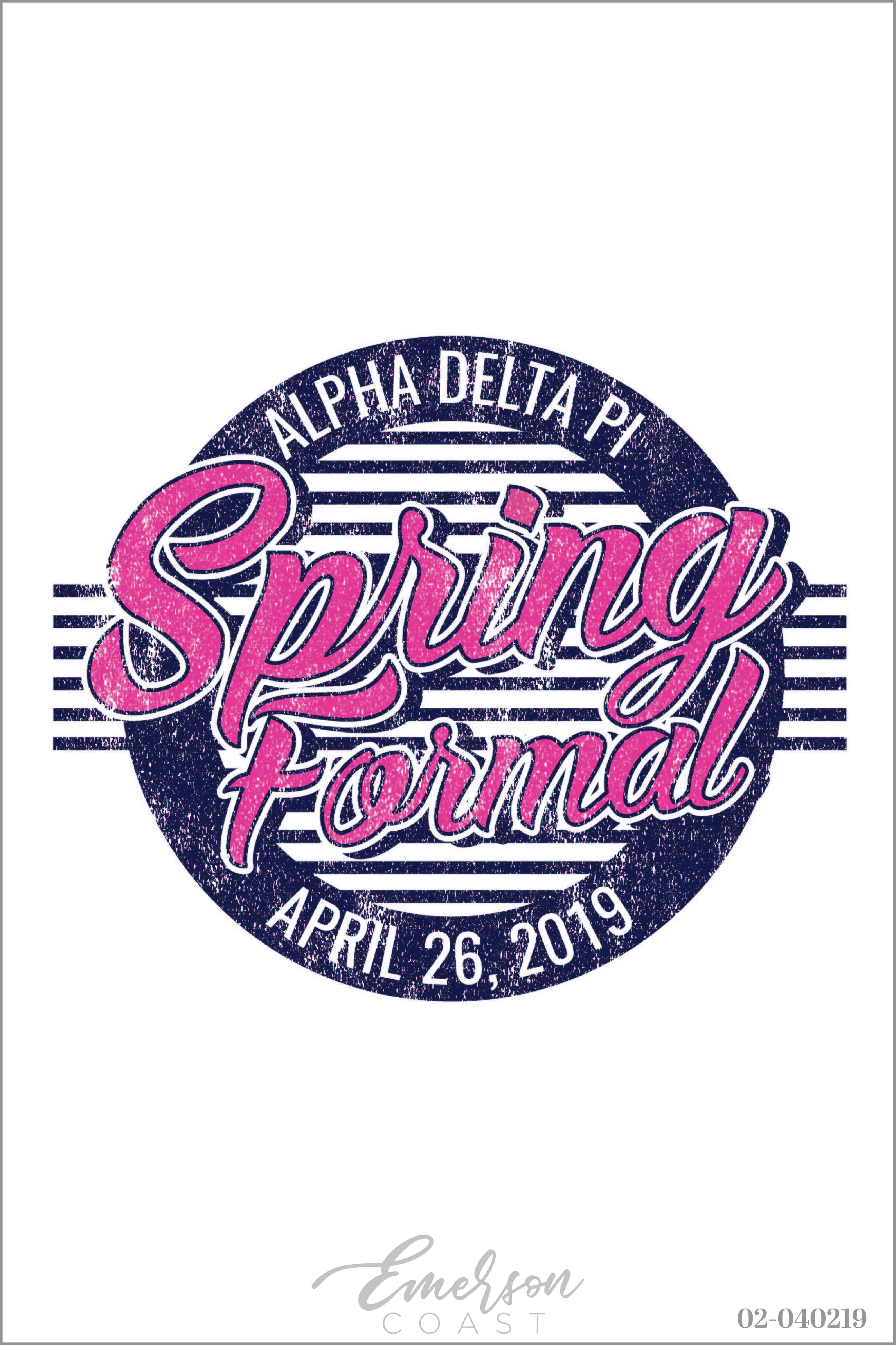 Alpha Delta Pi University of Texas Austin Spring Formal Redesign T-shirt