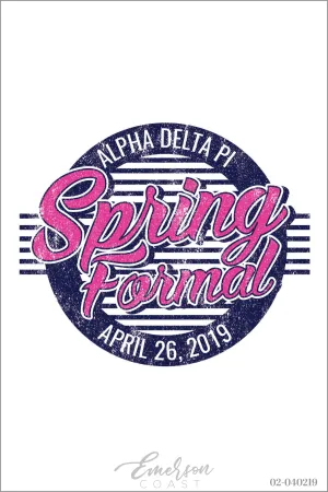 Alpha Delta Pi University of Texas Austin Spring Formal Redesign T-shirt