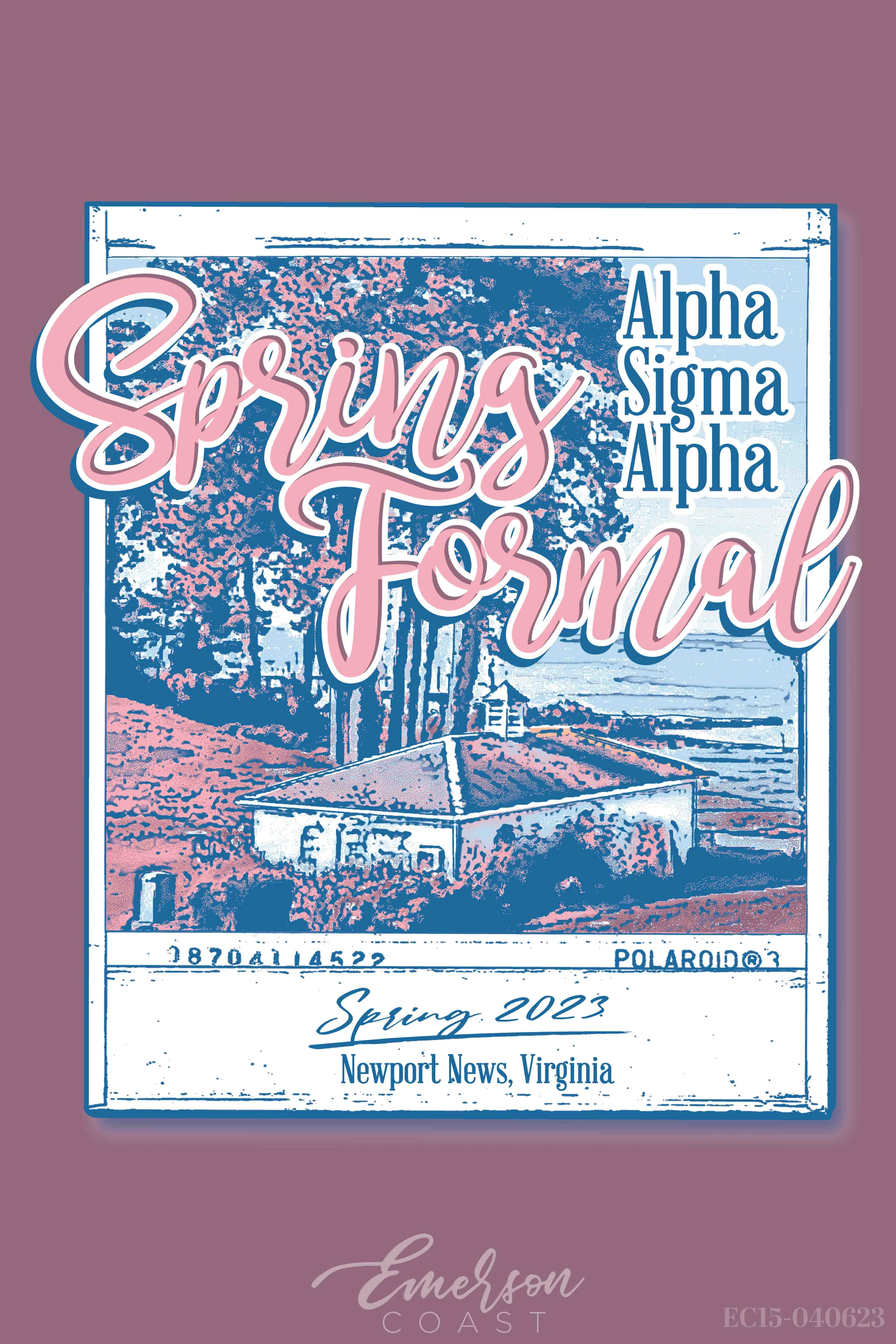 Alpha Sigma Alpha Christopher Newport University Formal T-shirt