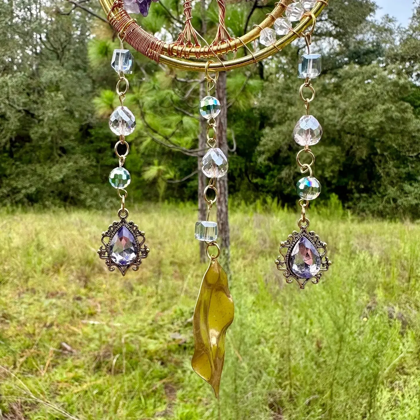 Amethyst Dual Tree of Life Dreamcatcher