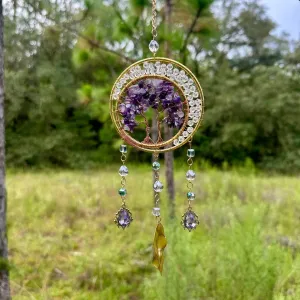 Amethyst Dual Tree of Life Dreamcatcher