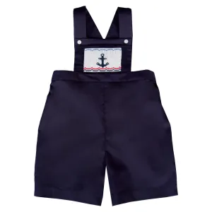Anchor Navy Blue Smocked Romper