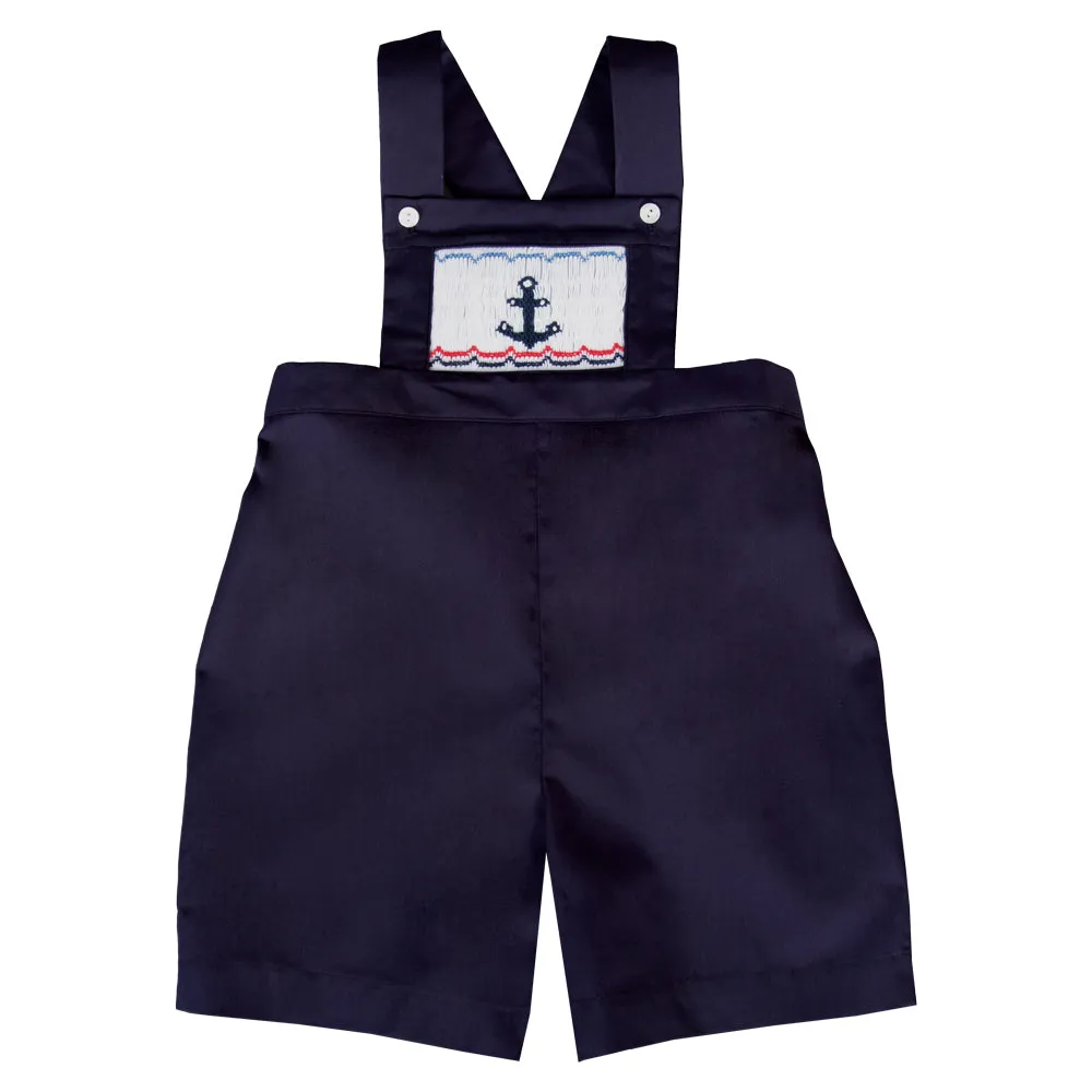 Anchor Navy Blue Smocked Romper