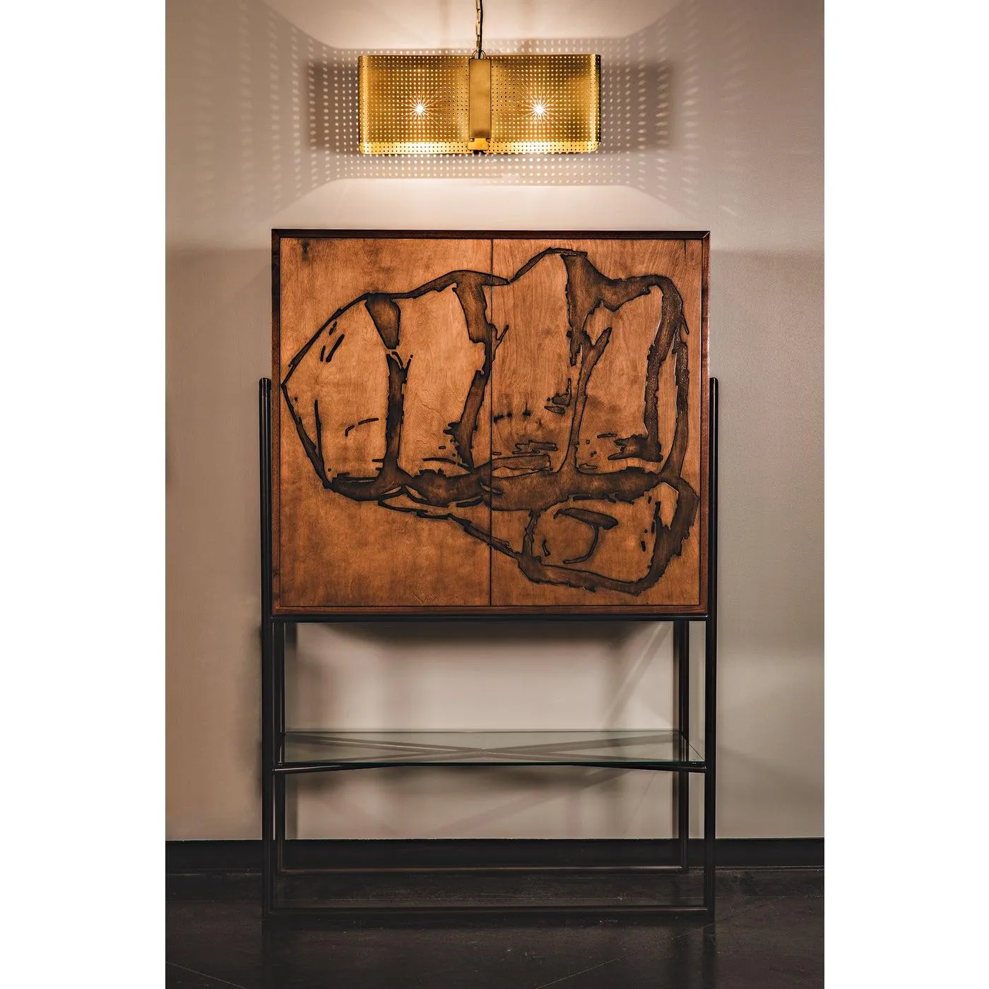 Apollo Lantern, Metal with Brass Finish
