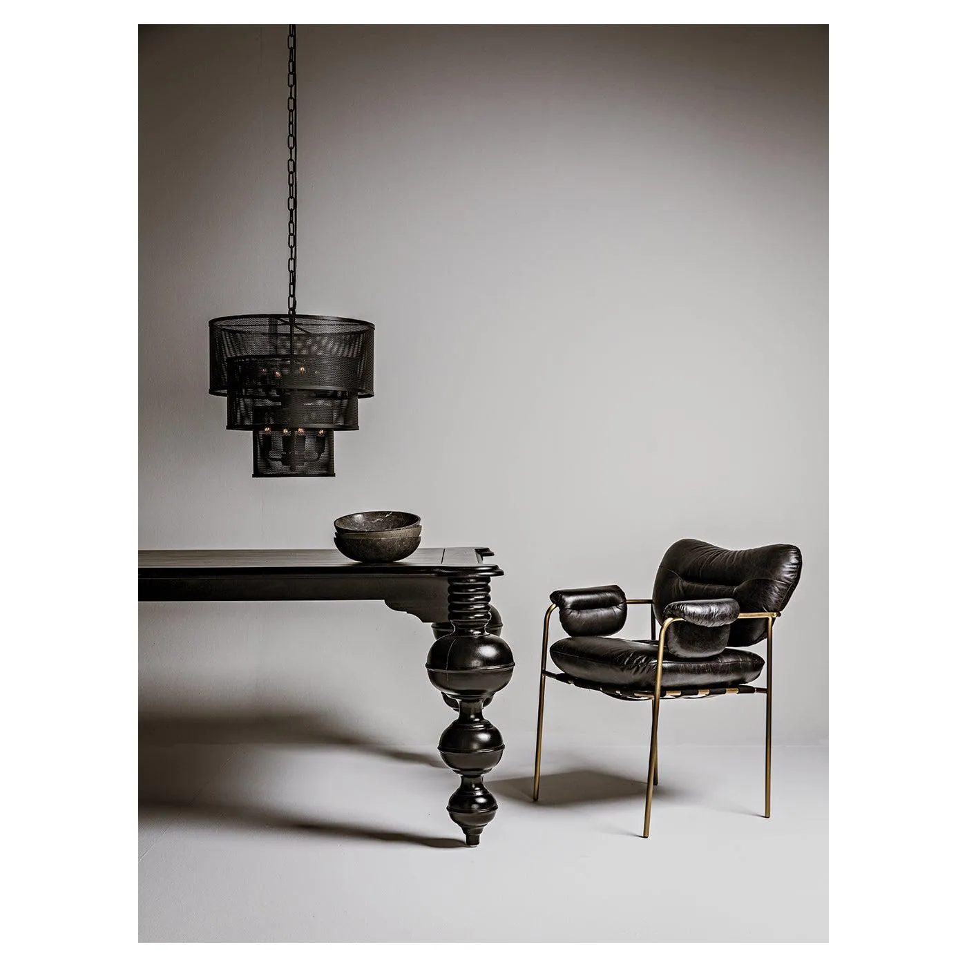Arena Pendant, Black Steel