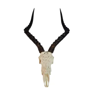 Artisan Carved Impala Skull Wall Mount