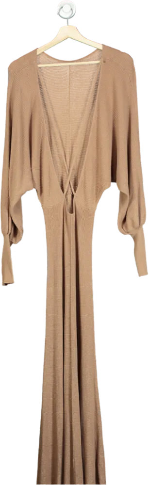 ASOS Edition Camel Maxi Dress UK 6