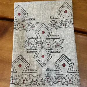 August  Dog Days of Summer Tea Towel