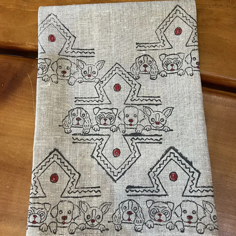 August  Dog Days of Summer Tea Towel