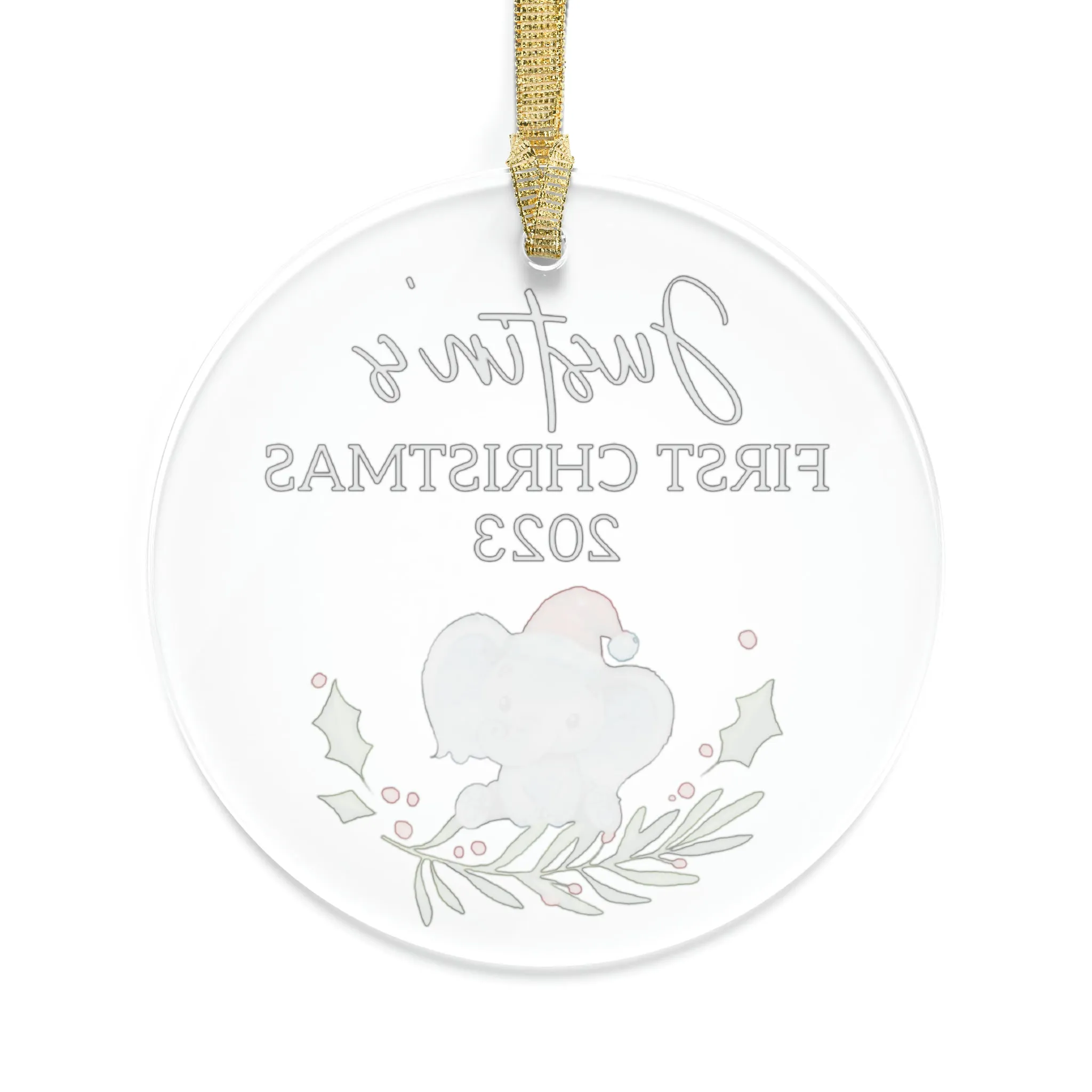 Baby's First Christmas Ornament - Personalized First Christmas Boy Ornament - Custom Baby Boy Ornament 2023