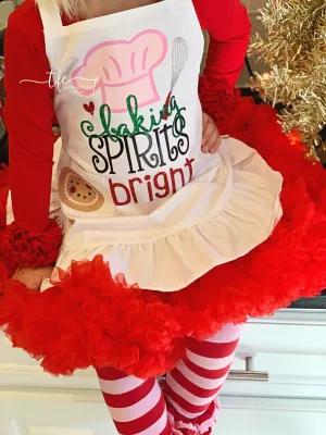 {Baking Spirits Bright} Youth ruffle apron