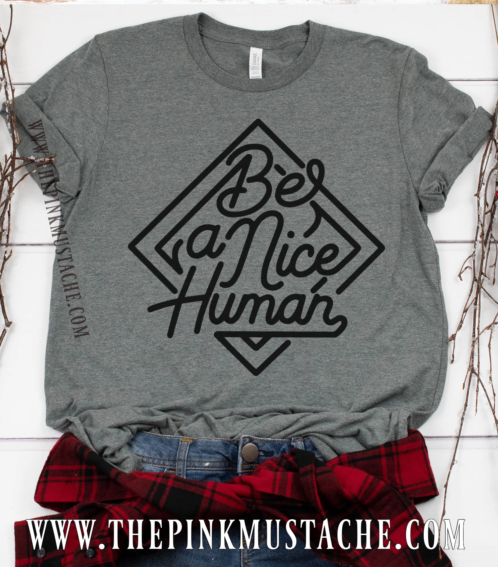 Be A Nice Human Tee / Be A Nice Human  TShirt/ Youth and Adult Sized Tee/ Mommy and Me
