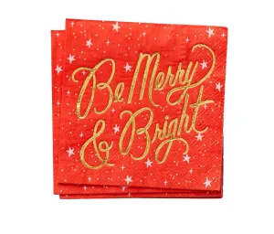 Be Merry & Bright Holiday Cocktail Napkins