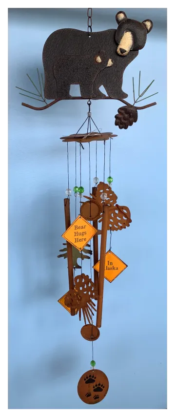 Bear and Cub Wind Chime 32"