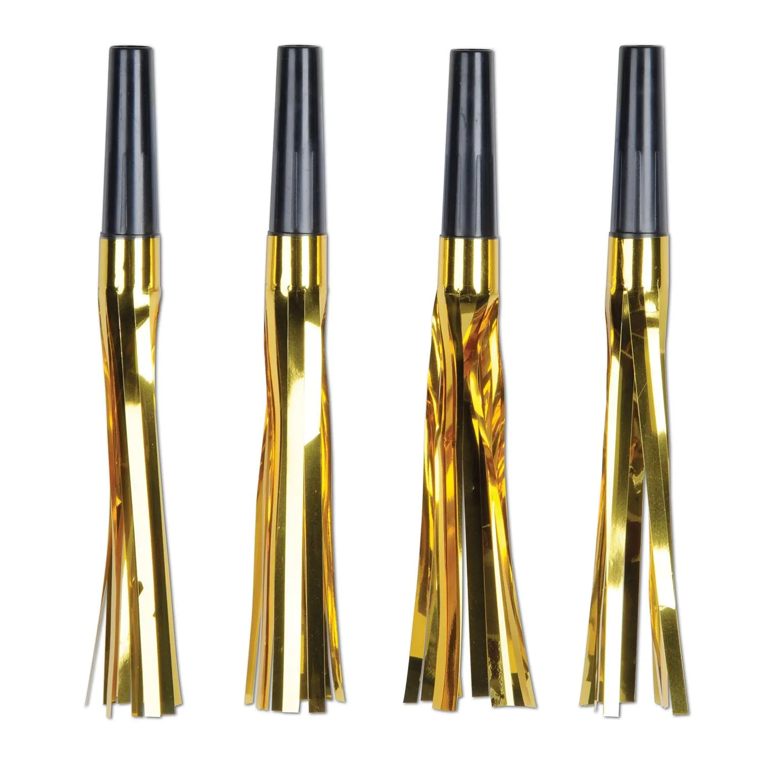 Beistle Black and Gold Metallic Squawkers (8/pkg) - Party Supply Decoration for General Occasion