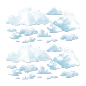 Beistle Fluffy Cloud Props (24/pkg) - Party Supply Decoration for Princess