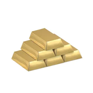 Beistle Gold Bar Favor Boxes - Party Supply Decoration for Pirate