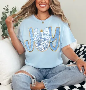 Bella Canvas or Comfort Colors Joy Grand Millennial Christmas Tree Tee/ Youth and Adult Sizes