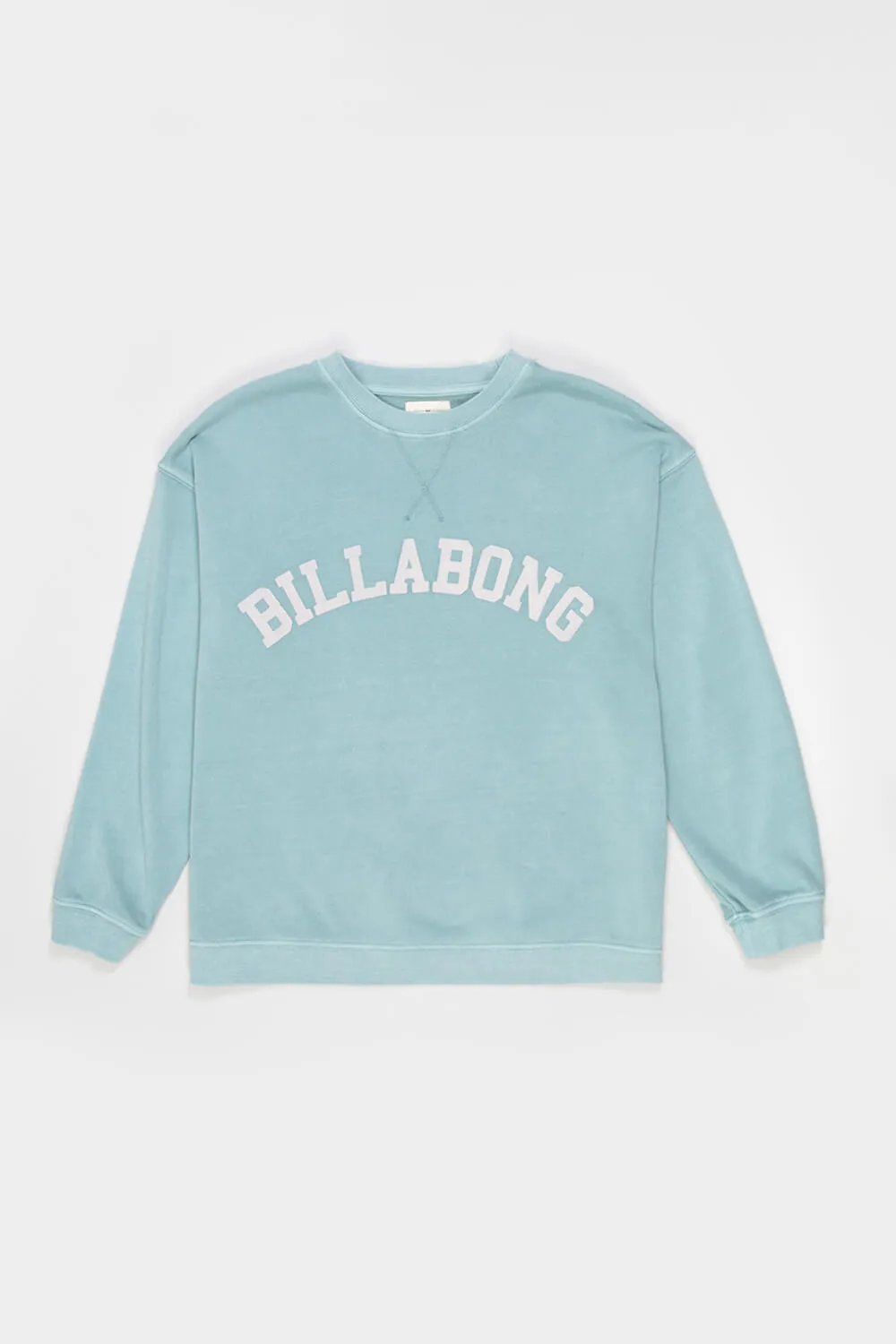 Billabong Youth Billabong Arched Logo Crewneck Sweatshirt for Girls in Blue | BSFHB03S-450-BLUE