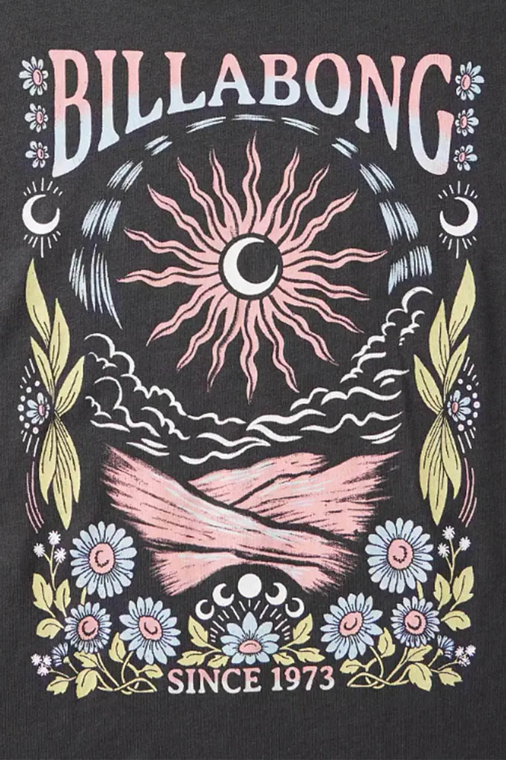 Billabong Youth Full Sun Graphic T-Shirt for Girls in Black Sands | 25BSFHB11S-020-BLACK