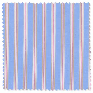 Blue Cotton/Linen Cabana Stripe