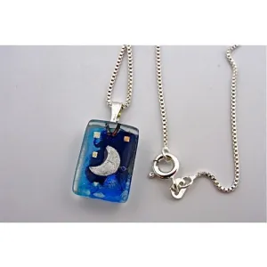 Blue Moon Charm Necklace
