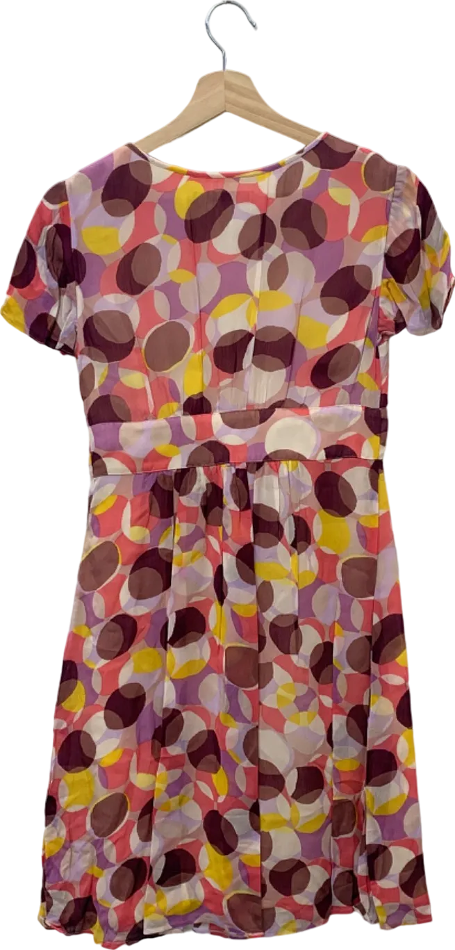 Boden Multi-coloured Short Sleeve Abstract Print Dress UK 8P