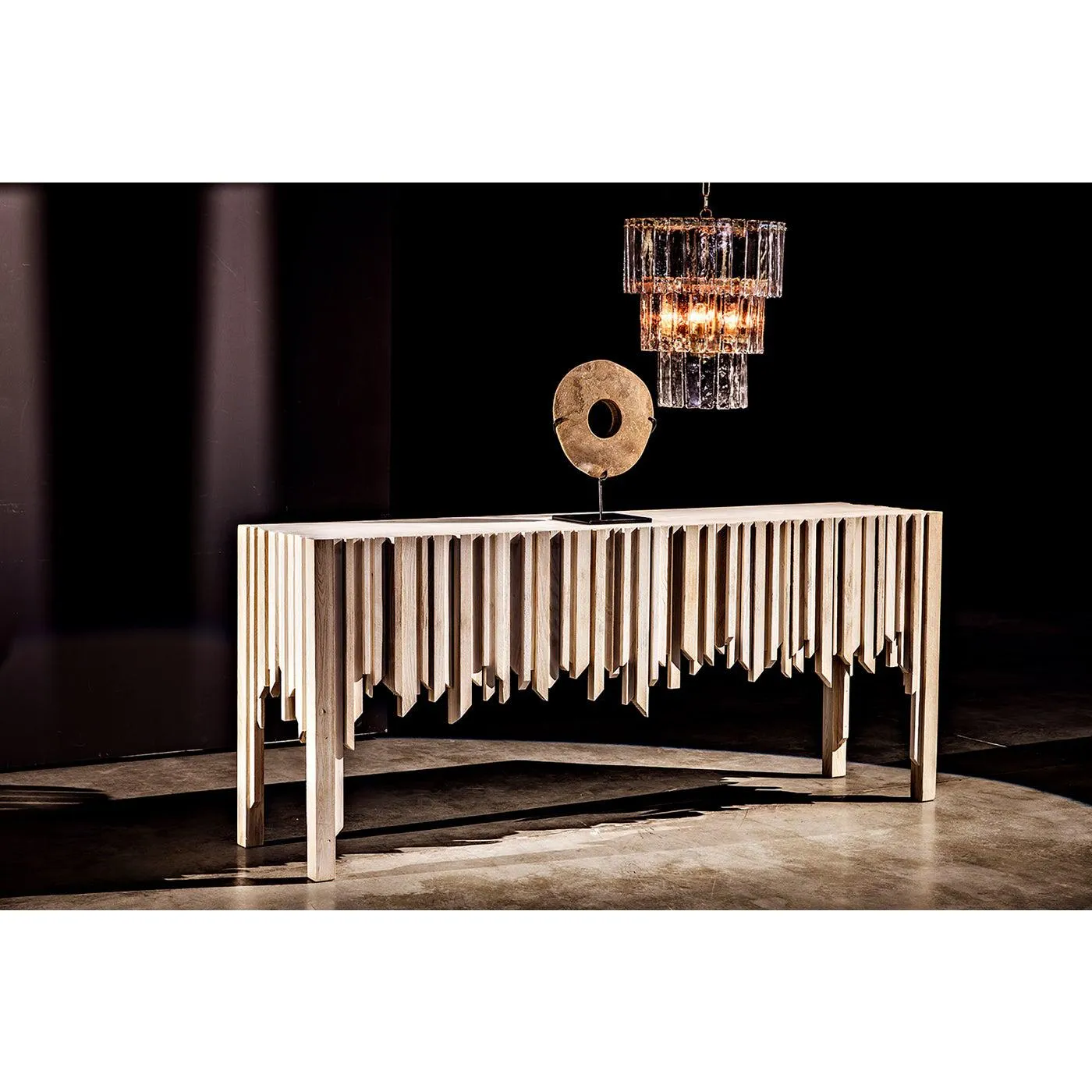 Bruna Chandelier, Small, Metal with Brass Finish
