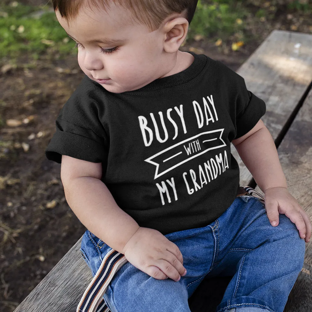 Busy Day With My Grandma - Boy or Girl short sleeve Graphic T-Shirt