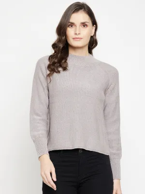 Camla Barcelona Mock Neck Grey Sweater