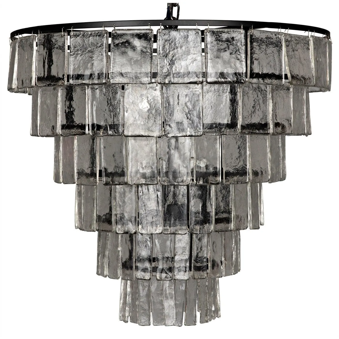 Carnegie Chandelier, Large, Black Steel