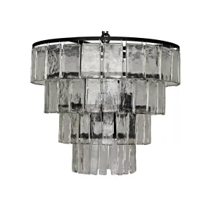 Carnegie Chandelier, Medium, Black Steel